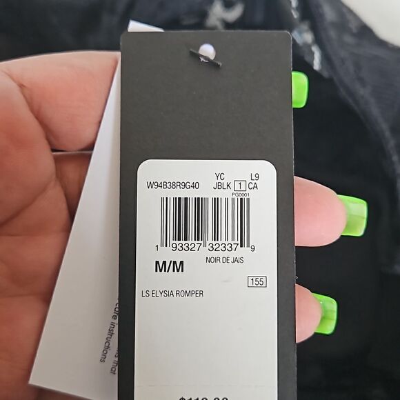 Guess Ladies Lace Long Sleeves Jumpsuit Medium Black - Picture 11 of 16